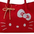 Japan Sanrio Rootote Deli Tote Bag - Hello Kitty : Sparkling Face Red - 4