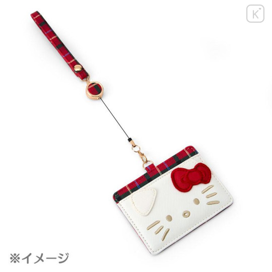 Japan Sanrio Pass Case Card Holder & Reel - Sugarbunnies : Shirousa Face Pink - 4