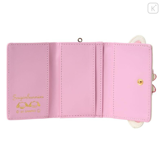 Japan Sanrio Clasp Trifold Wallet - Sugarbunnies : Shirousa Pink - 4