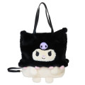 Japan Sanrio Rootote 2way Tall Backpack & Tote Bag - Kuromi : Fluffy Cryptid - 1