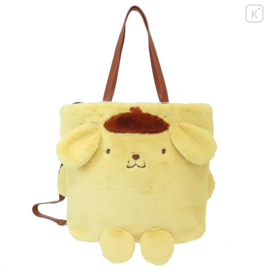 Japan Sanrio Rootote 2way Tall Backpack & Tote Bag - Pompompurin : Fluffy Cryptid - 1