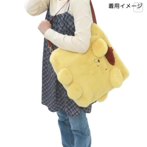 Japan Sanrio Rootote 2way Tall Backpack & Tote Bag - Pompompurin : Fluffy Cryptid - 6