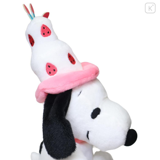 Japan Peanuts Plush Toy (S) - Snoopy : 75th Anniversary Cake Hat - 3
