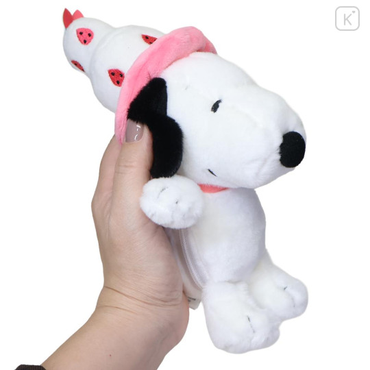 Japan Peanuts Eco Shopping Bag with Plush - Snoopy : 75th Anniversary Cake Hat - 3