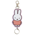 Japan Miffy Rubber Reel Keychain - Miffy : Orange Dress Light Purple - 1