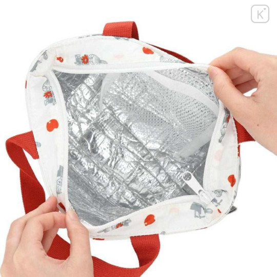 Japan Moomin Insulated Cooler Lunch Bag - Little My : Apple White Red - 3