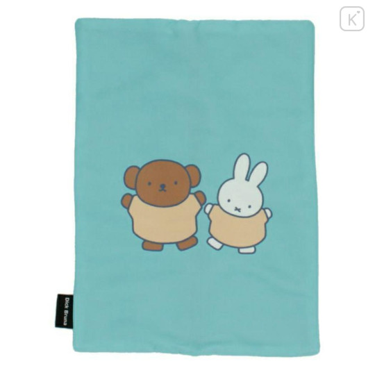 Japan Miffy Flat Mesh Pouch - Boris & Miffy : Turquoise - 1