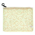Japan Miffy Clear Flat Pouch - Boris : Face Light Yellow - 1