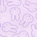 Japan Miffy Clear Flat Pouch - Miffy : Face Light Purple - 3