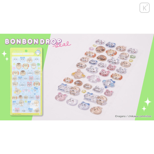 Japan Chiikawa Bonbon Drop Seal 3D Sticker - Chiikawa : Smiling - 2