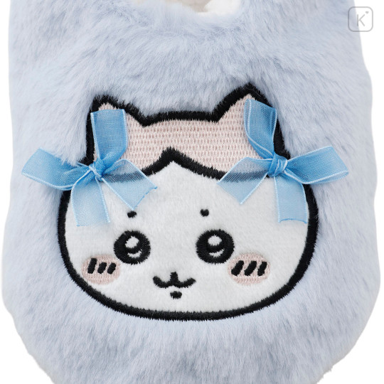 Japan Chiikawa Fluffy Room Slippers - Hachiware : Ribbon - 4