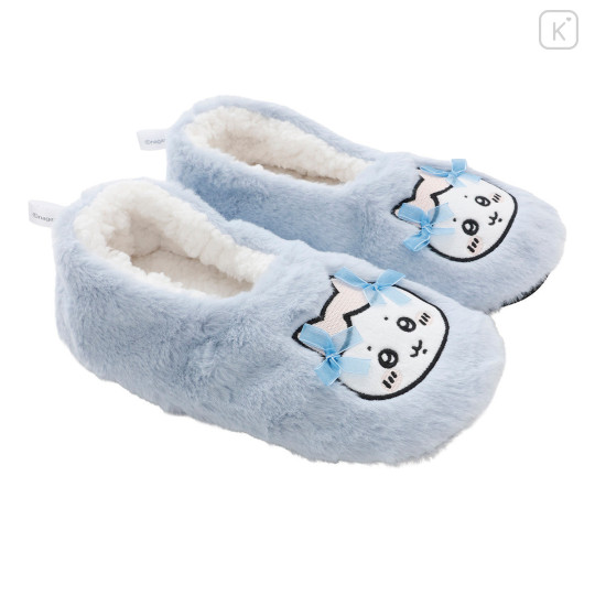 Japan Chiikawa Fluffy Room Slippers - Hachiware : Ribbon - 5