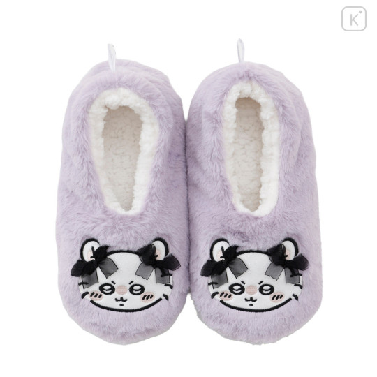 Japan Chiikawa Fluffy Room Slippers - Momonga : Ribbon - 3