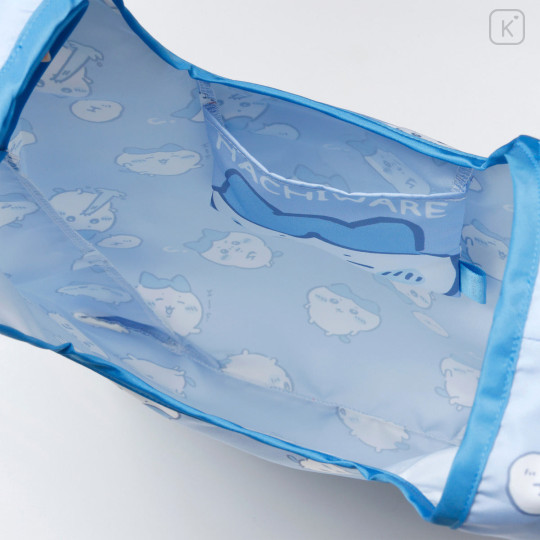 Japan Chiikawa Eco Shopping Bag (S) - Hachiware : Light Blue - 7
