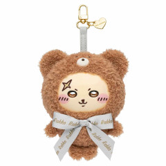 Japan Chiikawa Kiramekko Teddy Bear Mascot Keychain - Rakko