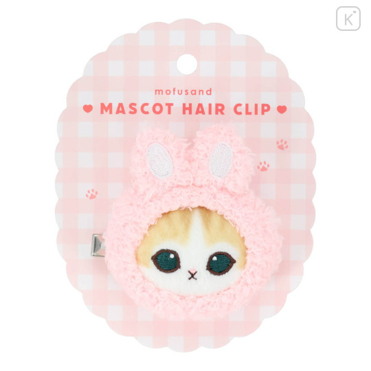 Japan Mofusand Mascot Hair Clip - Rabbit Cat Nyan - 1