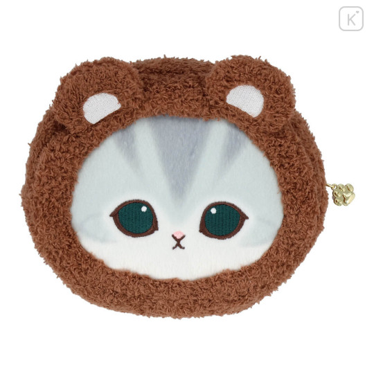 Japan Mofusand Face-shaped Mini Pouch - Bear Cat Nyan - 1