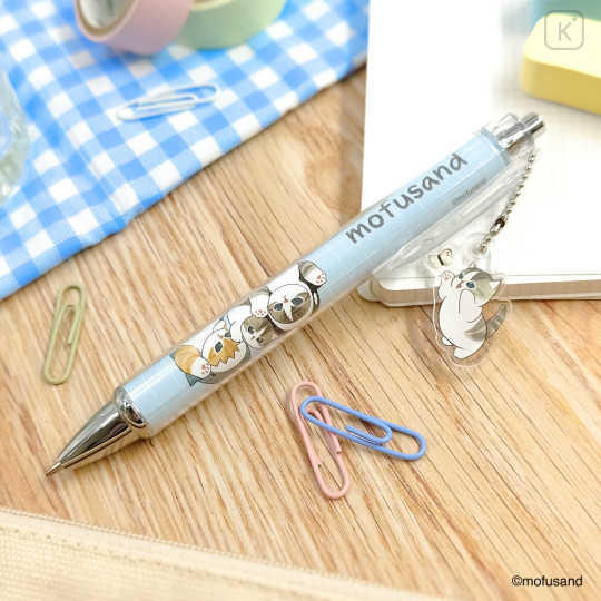 Japan Mofusand Ballpoint Pen - Shark Cat Nyan Friends Blue - 2