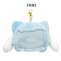 Japan Sanrio Face Pass Case with Reel - Cinnamoroll : Cheers Banzai Series Cat - 2