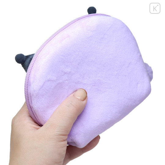 Japan Sanrio Round Cosmetic Pouch (S) - Kuromi : Cheers Banzai Series Anteater - 2