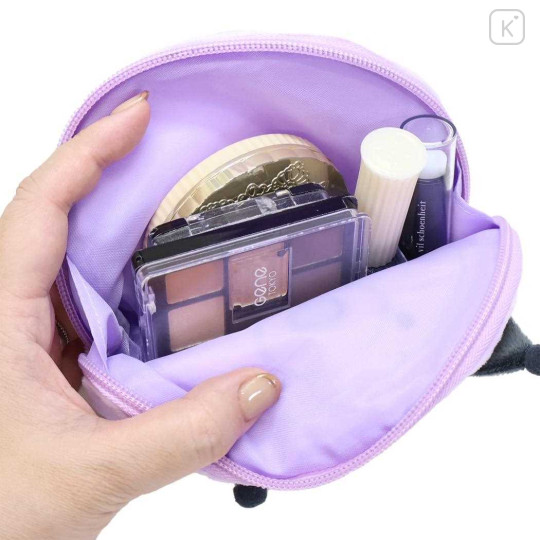 Japan Sanrio Round Cosmetic Pouch (S) - Kuromi : Cheers Banzai Series Anteater - 3