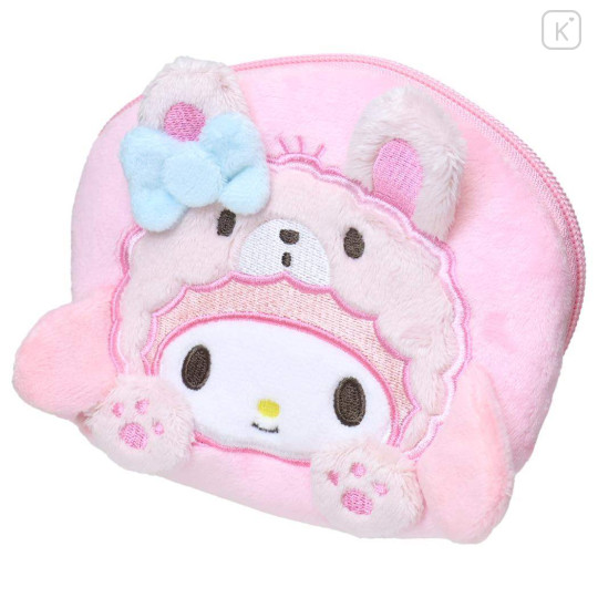 Japan Sanrio Round Cosmetic Pouch (S) - My Melody : Cheers Banzai Series Rabbit - 1