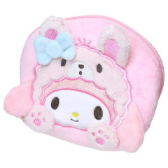 Japan Sanrio Round Cosmetic Pouch (S) - My Melody : Cheers Banzai Series Rabbit