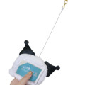 Japan Sanrio Face Pass Case with Reel - Kuromi : Cheers Banzai Series Anteater - 4
