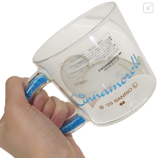 Japan Sanrio Heat-Resistant Glass Mug - Cinnamoroll : Excited - 2