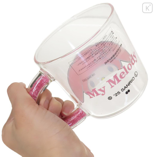 Japan Sanrio Heat-Resistant Glass Mug - My Melody : Face - 2