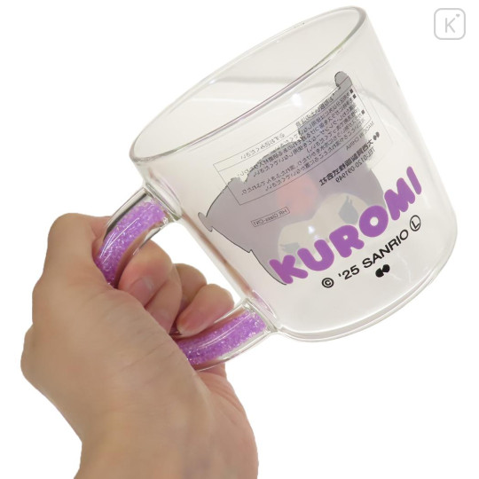Japan Sanrio Heat-Resistant Glass Mug - Kuromi : Face - 2