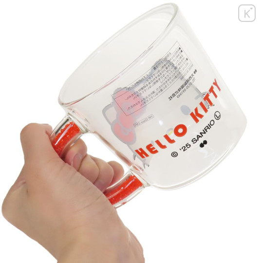 Japan Sanrio Heat-Resistant Glass Mug - Hello Kitty : Face - 2