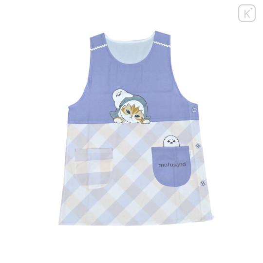 Japan Mofusand Apron - Shark Cat & Sea Otter Blue - 1