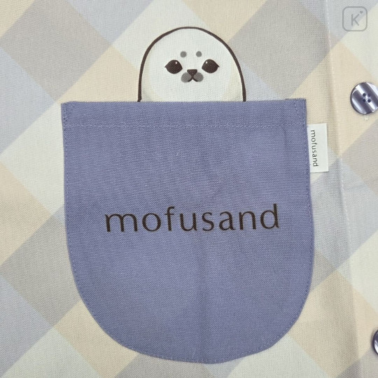 Japan Mofusand Apron - Shark Cat & Sea Otter Blue - 4