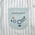 Japan Mofusand Apron - Hedgehog Cat & Butterfly Blue Stripe - 4