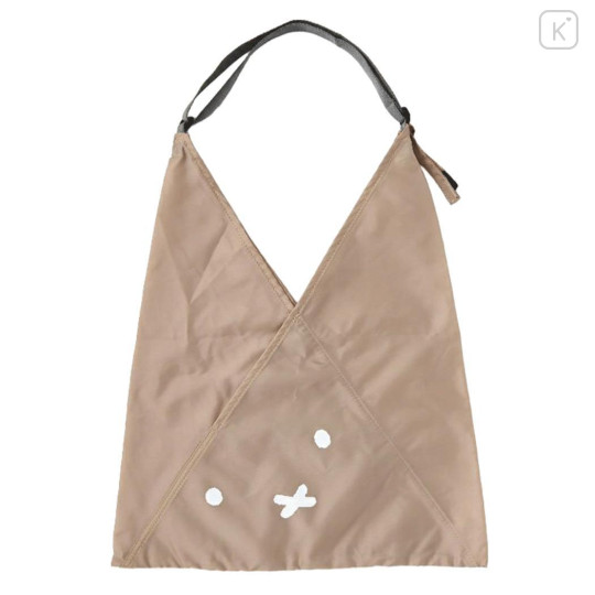 Japan Miffy Zowie Tote Bag - Miffy : Face Light Brown Azuma Bag - 1