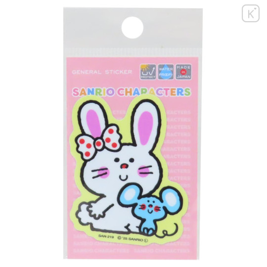 Japan Sanrio Vinyl Sticker - Bunny & Matty : Retro Rabbit Mouse - 1