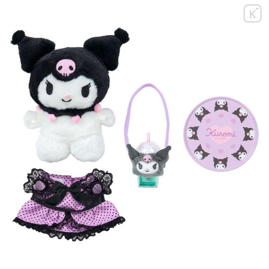 Japan Sanrio Original Starter Plush Doll Set - Kuromi - 4
