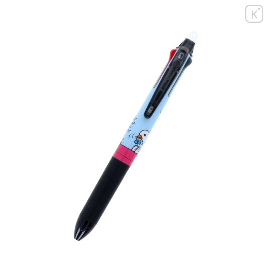 Japan Peanuts FriXion Ball 3 Slim Color Multi Erasable Gel Pen - Snoopy & Woodstock : Comic Scene Playing Doll - 2