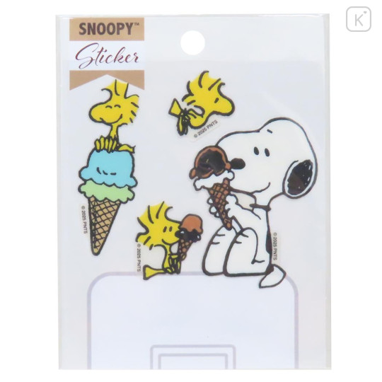 Japan Peanuts Wall Sticker - Snoopy & Woodstock : Enjoy Ice Cream on Switch - 1