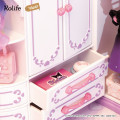 Japan Sanrio DIY Miniature House Set - Kuromi : Dressing Room Rolife - 4