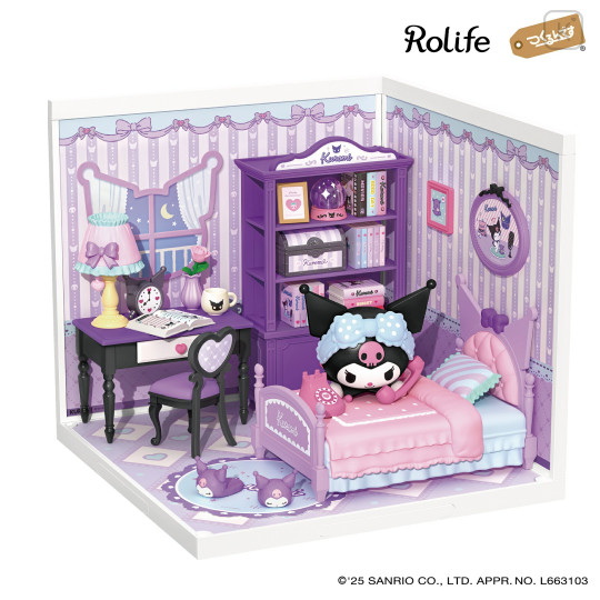 Japan Sanrio DIY Miniature House Set - Kuromi : Bedroom Rolife - 1