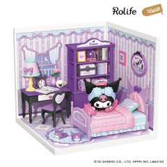Japan Sanrio DIY Miniature House Set - Kuromi : Bedroom Rolife