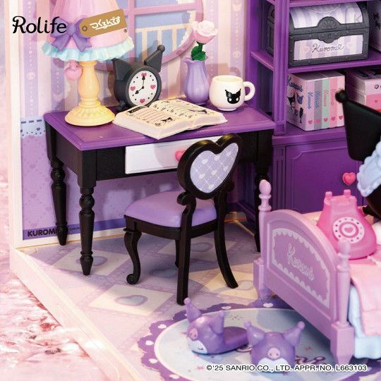 Japan Sanrio DIY Miniature House Set - Kuromi : Bedroom Rolife - 3