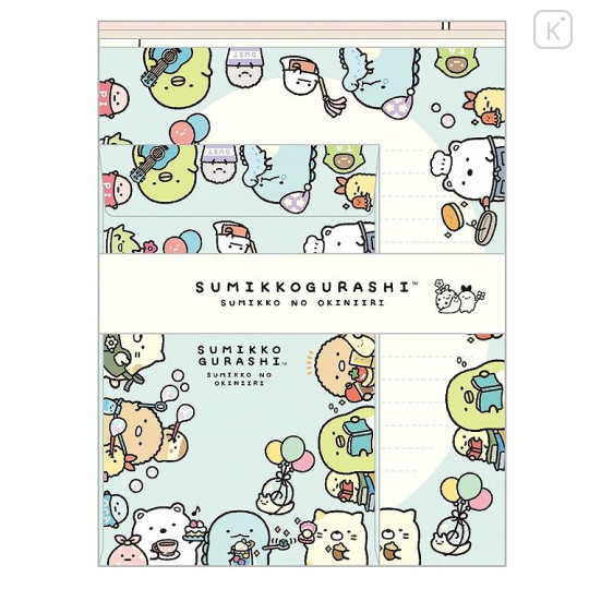 Japan San-X Letter Envelope Set - Sumikko Gurashi : Sumikko's Favorite Light Blue - 1