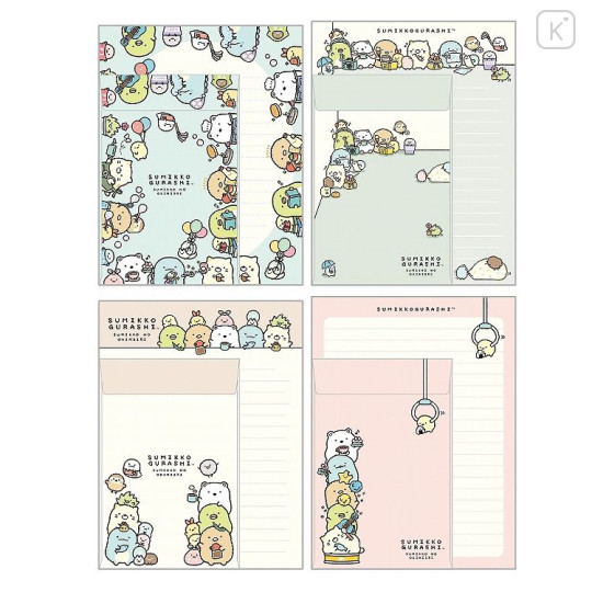 Japan San-X Letter Envelope Set - Sumikko Gurashi : Sumikko's Favorite Light Blue - 2