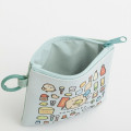 Japan San-X Mini Flat Pouch Multi-Case with Carabiner - Sumikko Gurashi : Sumikko's Favorite Tonkatsu Fried Pork & Ebifurai - 3