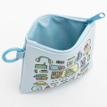 Japan San-X Mini Flat Pouch Multi-Case with Carabiner - Sumikko Gurashi : Sumikko's Favorite Penguin? - 3