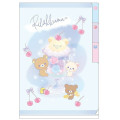 Japan San-X 3 Pockets A6 Index File Holder - Rilakkuma : Parfait Blue - 1