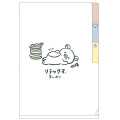 Japan San-X 3 Pockets A6 Index File Holder - Rilakkuma : Full of Love White - 1